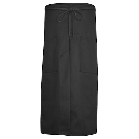 Deltaplus F55, Split Front Bistro Apron, Black 83650